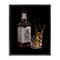 Stupell Industries Splashing Liqueur Glam Whiskey Bottle Framed Floater Canvas Wall Art